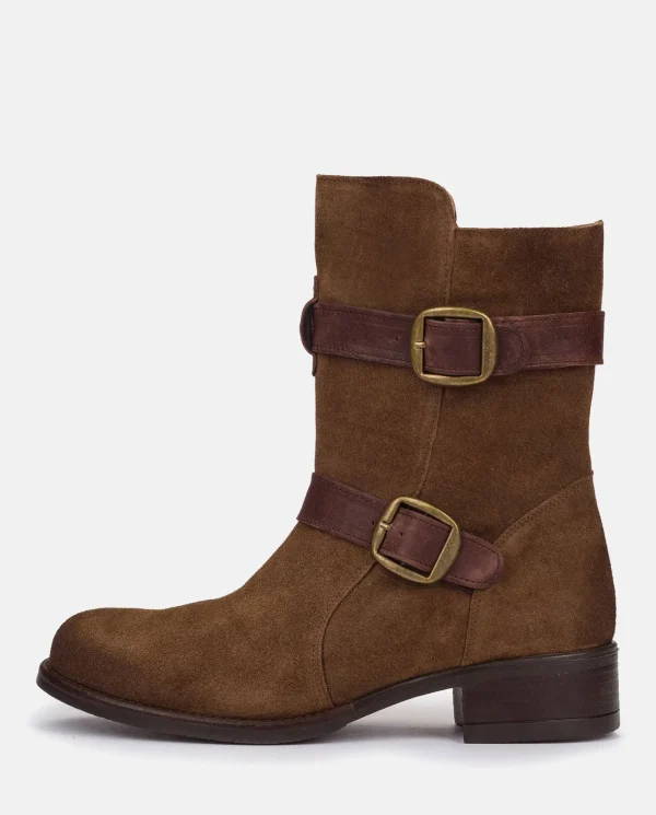 Yokono Heeled Booty MONS-003 Brown New