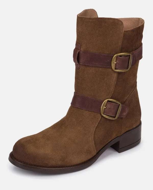 Yokono Heeled Booty MONS-003 Brown New
