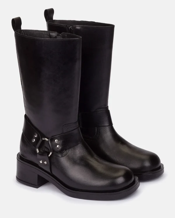 Yokono Heeled Booty SPA-003 Black Cheap