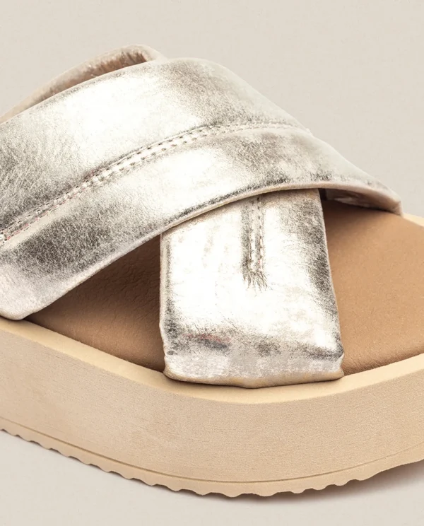 Yokono Platform Sandal CARMEN-004 Gold Best Sale