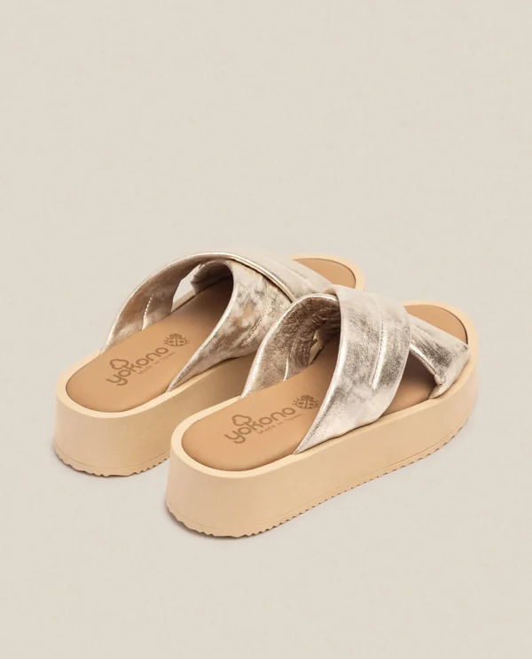 Yokono Platform Sandal CARMEN-004 Gold Best Sale