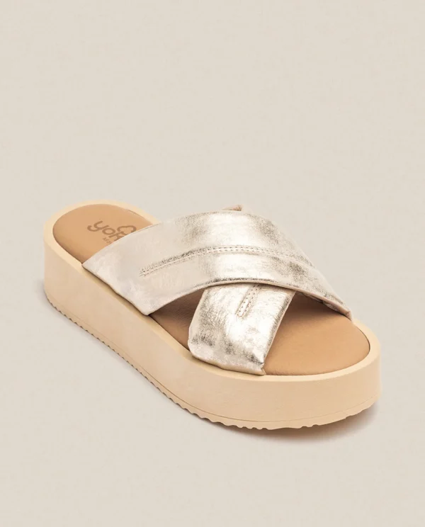 Yokono Platform Sandal CARMEN-004 Gold Best Sale
