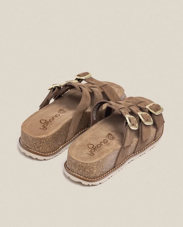 Yokono Platform Sandal OCA-004 Brown Discount