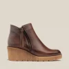 Yokono Wedge Ankle Boot MADONA-007 Brown Best