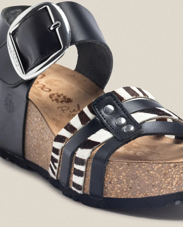 Yokono Wedge Sandal BARI 304 Black Store