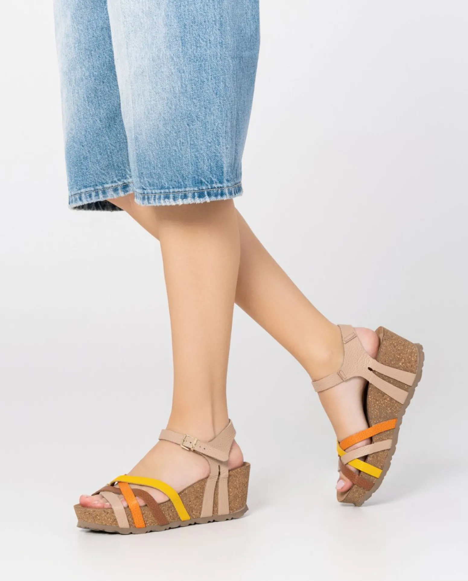 wedge_sandal_bari_beige_1.webp Yokono Wedge Sandal BARI-302 Beige Hot