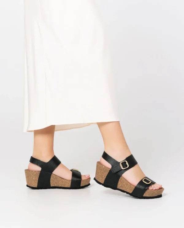 Yokono Wedge Sandal BARI-301 Black Online