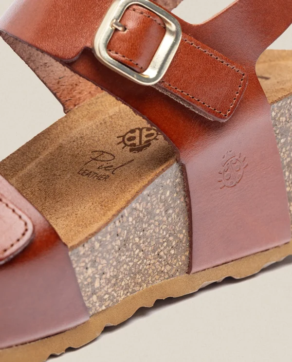Yokono Wedge Sandal BARI-301 Brown Flash Sale
