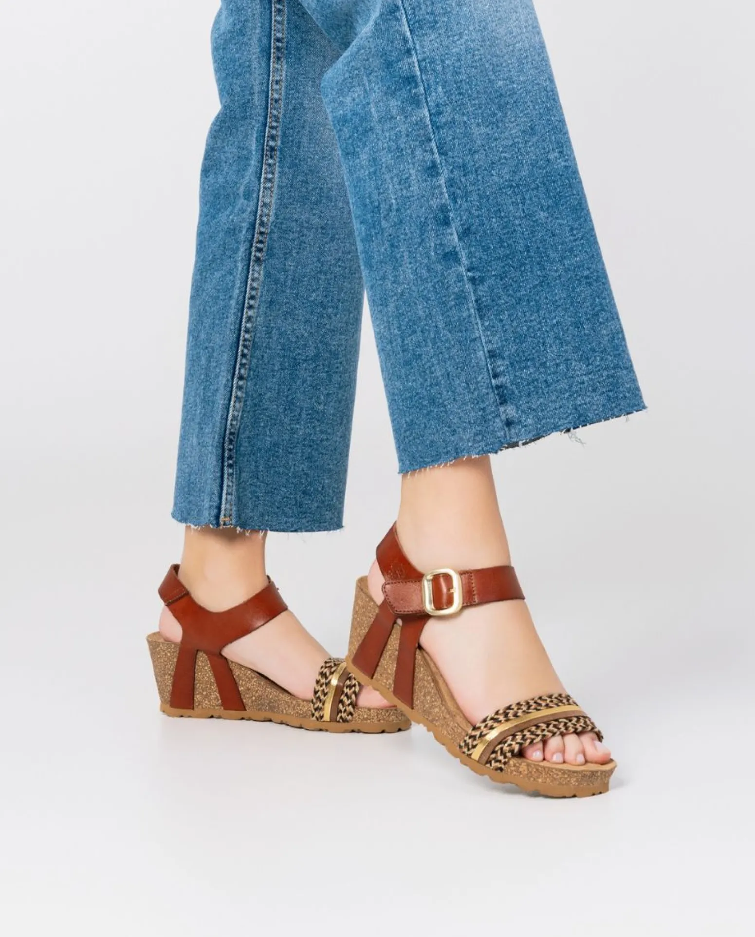 wedge_sandal_cadiz_brown_1.webp Yokono Wedge Sandal CADIZ-306 Brown Cheap