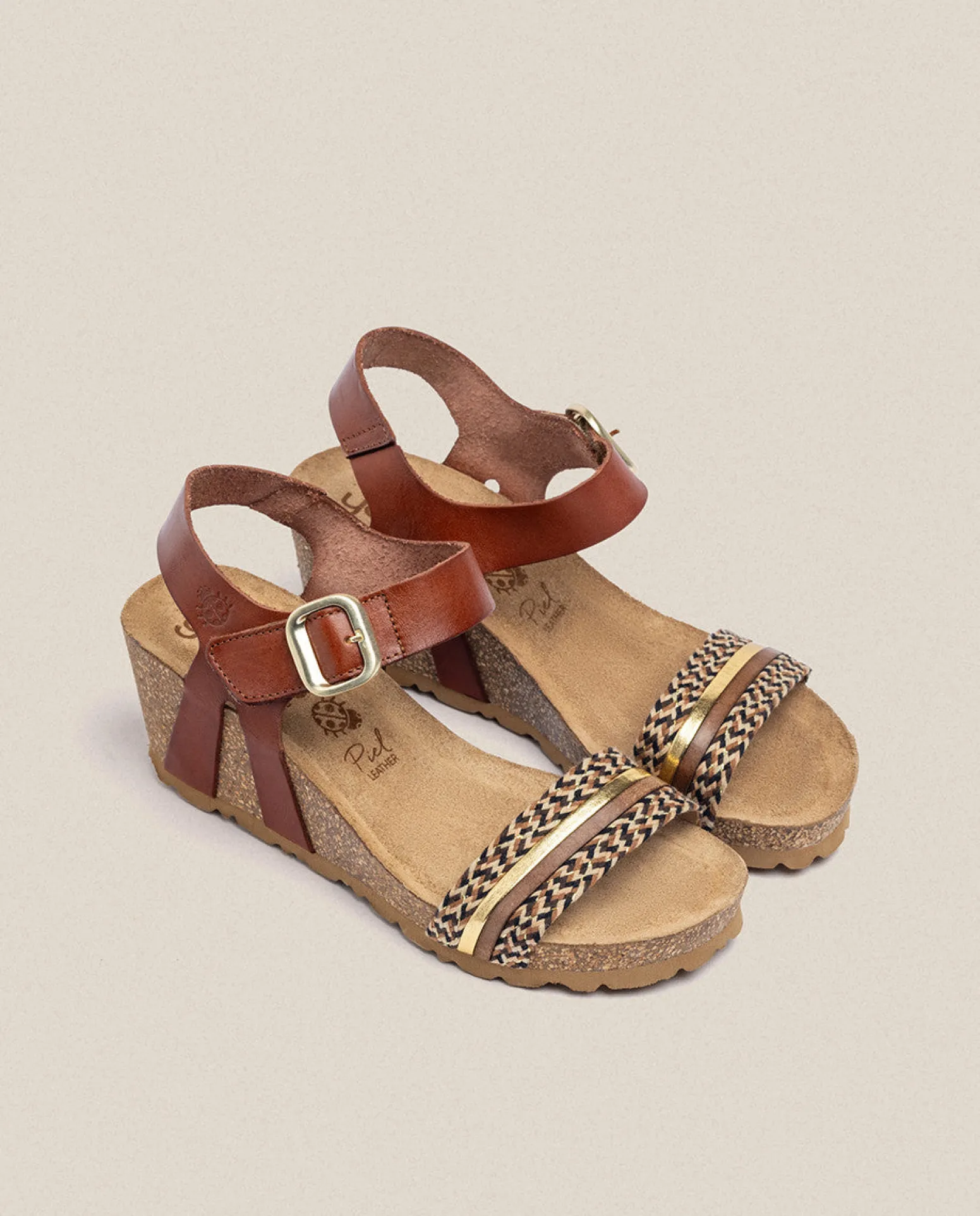 wedge_sandal_cadiz_brown_4.webp Yokono Wedge Sandal CADIZ-306 Brown Cheap