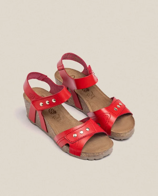 Yokono Wedge Sandal CADIZ-303 Red Best Sale