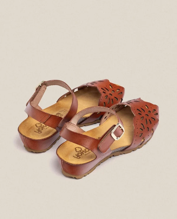 Yokono Wedge Sandal MONACO-047 Brown Hot