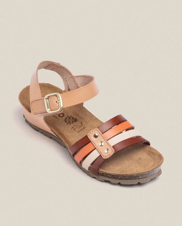 Yokono Wedge Sandal MONACO-051 Brown Flash Sale