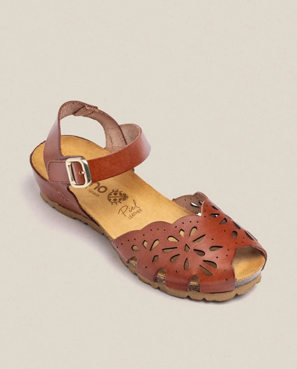 Yokono Wedge Sandal MONACO-047 Brown Hot