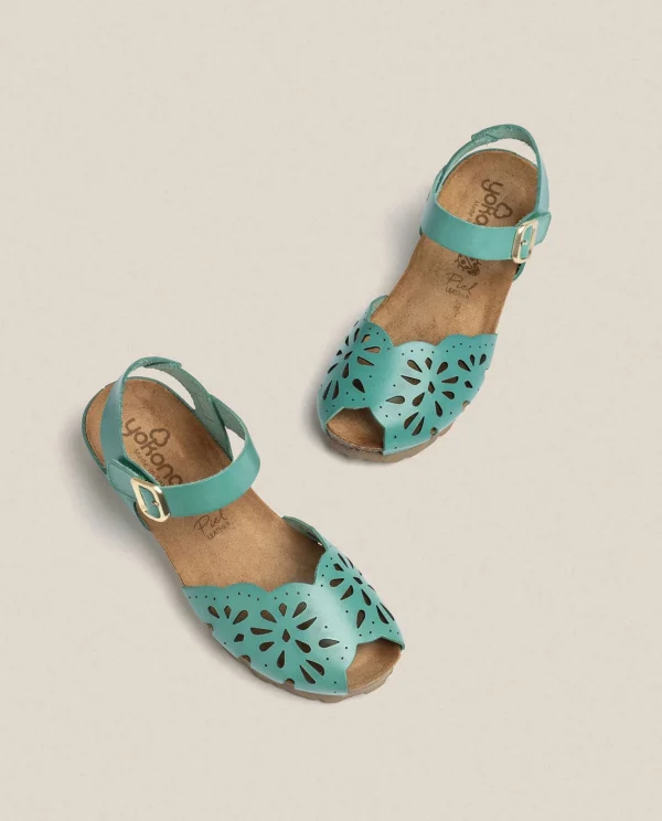 Yokono Wedge Sandal MONACO-047 Green Flash Sale